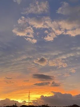 Sunset in Solo city Stock Photos