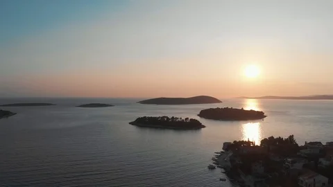 Sunset at Solta (CROATIA) 動画素材 115372449