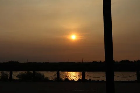 Sunset in somewhere 库存照片