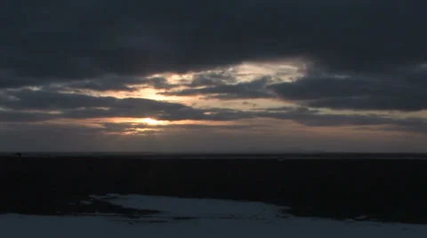 Sunset in south Iceland Stock Footage 35934870