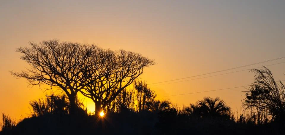 Sunset in southern Brazil Stock Photos