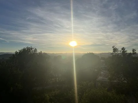 Sunset in the Spanish mountains Stock Photos
