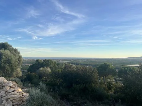 Sunset in the Spanish mountains Stock-Fotos