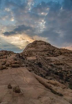 Sunset in Spitzkoppe mountains Stock Photos