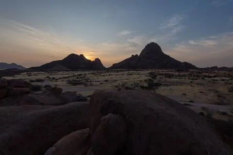 Sunset at Spitzkoppe Stock Photos