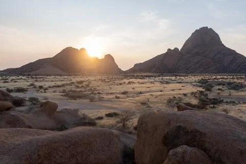 Sunset at Spitzkoppe Stock Photos