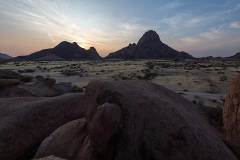 Sunset at Spitzkoppe Stock Photos