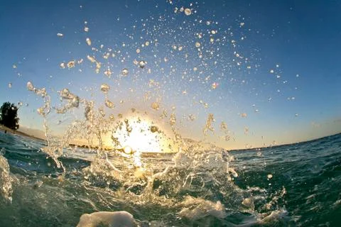 Sunset splash Stock Photos
