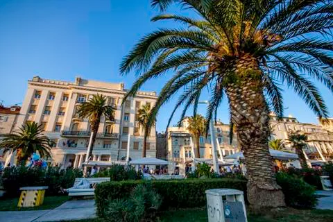 Sunset at Split 스톡 사진