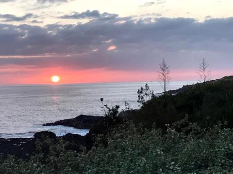 Sunset at Spouting Horn Stock Photos