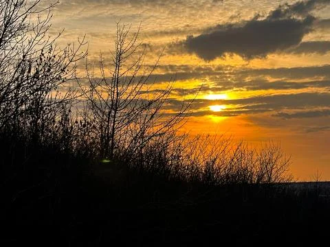 Sunset on a spring day Photos