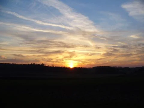 Sunset in spring Foto stock