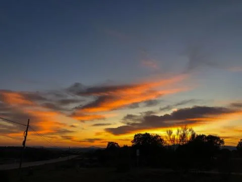 Sunset in spring Stock Photos