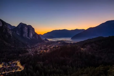 Sunset at Squamish, BC, Canada Foto stock