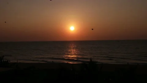 Sunset in Sri Lanka Stockbeeldmateriaal 182110367