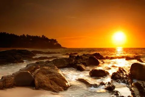Sunset on Sri Lanka Foto stock