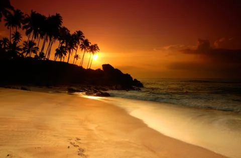 Sunset on Sri Lanka Foto stock