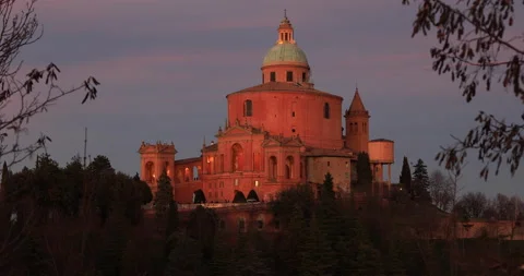 Sunset in St. Luca, Bologna Stock Footage 170861334