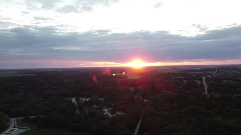 Sunset in st thomas ontario, elgin county canada Stock Footage 281595643