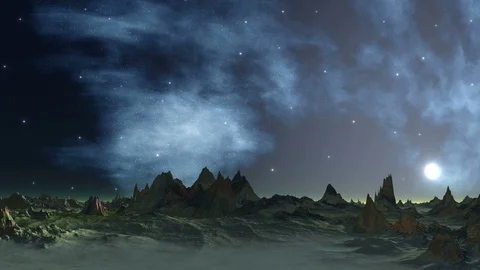 Sunset on the Star Fog Background Stock Footage 100426948