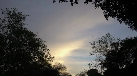 Sunset to starry night campfire v2 Stock Footage 44980957