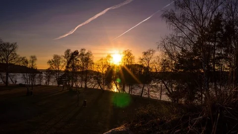 Sunset in Stockholm Stock-Footage 77548504