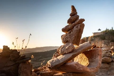 Sunset Stones Stock Photos