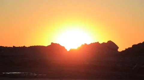 Sunset stones rocks Stock-Footage 43049788