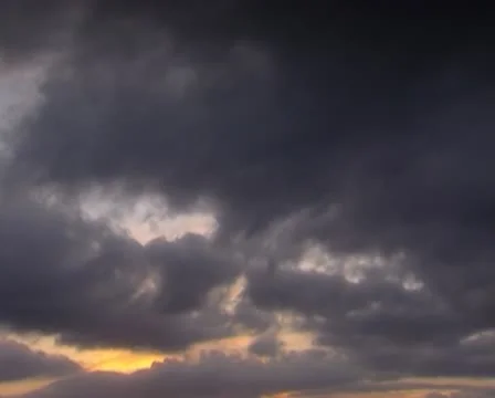 Sunset / storm clouds time-lapse Stock Footage 20508758