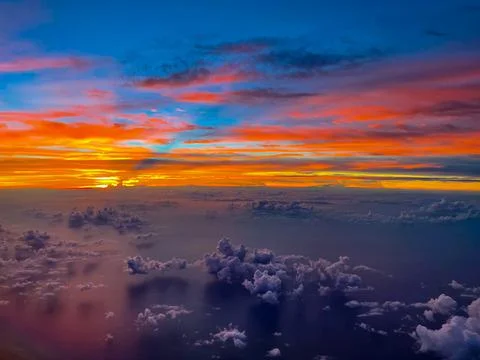 Sunset storm Foto stock