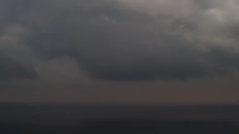 Sunset storm sky santorini district panorama 4k rimelapse greece Stock Footage 83260100