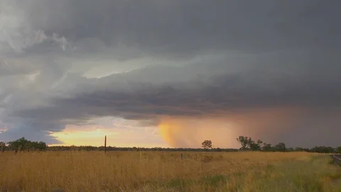 Sunset on Storm Time Lapse 13th March 2017 Stock Footage 73560901