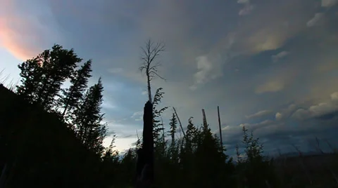 Sunset Storm Winds Montana Video stock 34206185