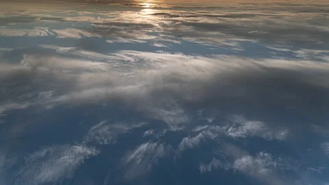 Sunset with stormy clouds flow Stock Footage 160338090