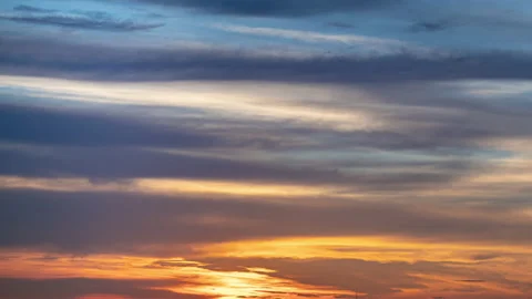 Sunset with stormy clouds flow Stock Footage 160338468