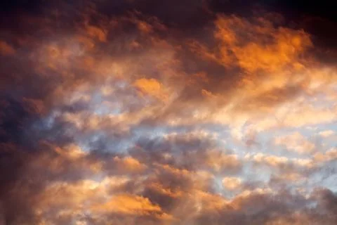 Sunset stormy sky