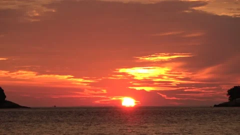Sunset, Straits of Malacca, Malaysia Video stock 176641973