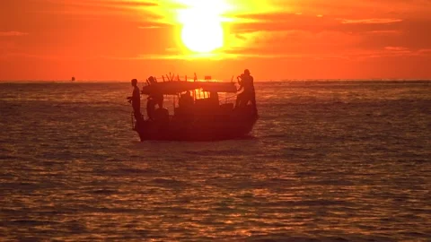 Sunset, Straits of Malacca, Malaysia Video stock 176642408