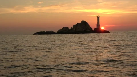 Sunset, Straits of Malacca, Malaysia Video stock 176646891