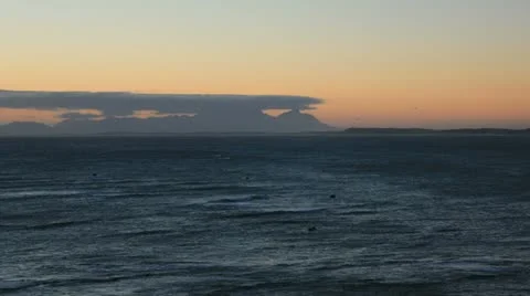 Sunset in the Strand Cape Town Stock Footage 11253186