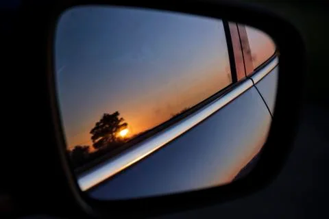 Sunset on the street Stock Photos