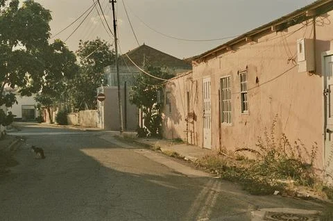 Sunset street 스톡 사진