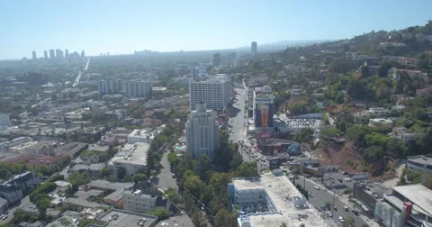 Sunset strip hollywood drone Vidéo 67822722