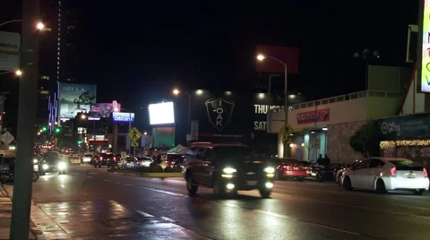 Sunset Strip Traffic Vídeo Stock 47833235