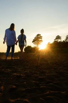 Sunset Stroll in Tuscany Foto stock