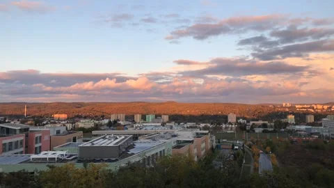 Sunset in suburbs. Stock Footage 142508398