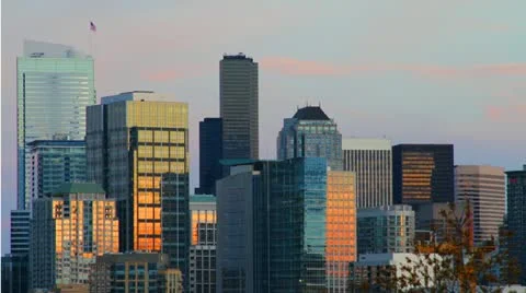 Sunset on a summer day in Seattle Stock-Footage 10902639