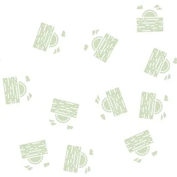 Sunset summer glyph seamless pattern Illustrazione stock