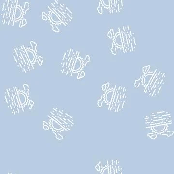 Sunset summer line seamless pattern Stock Illustration