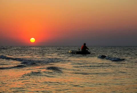 Sunset in summer Foto stock